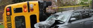 Bus accident in North Carolina was a result of being struck by another vehicle.