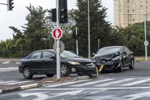 Photo of two cars in an accident