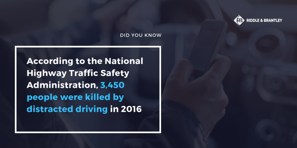 Did you know according to the national highway traffic safety administration, 3,450 people were killed by distracted driving in 2016
