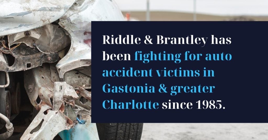 Abogado de Accidente de Coche con Experiencia en Gastonia NC - Riddle &amp; Brantley