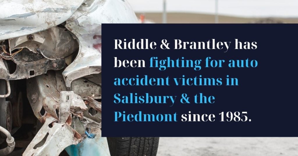 Abogado de Accidente de Coche con Experiencia en Salisbury NC - Riddle &amp; Brantley