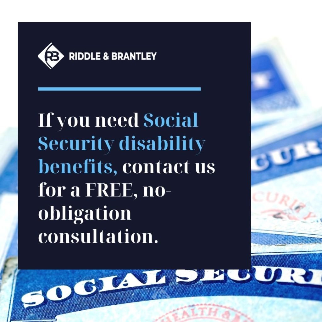 Social Security Disability Lawyer in North Carolina - Riddle & Brantley