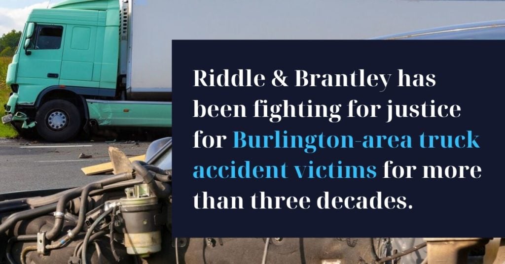 Abogado de Accidente de Camión Sirviendo Burlington NC y toda Carolina del Norte - Riddle &amp; Brantley