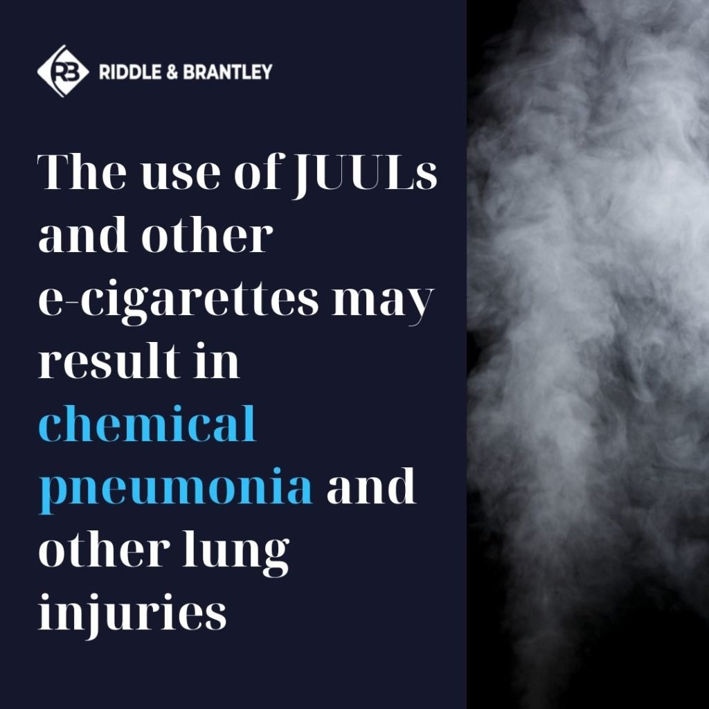 Chemical Pneumonia and Vaping - JUUL Lawsuit Attorneys - Riddle & Brantley