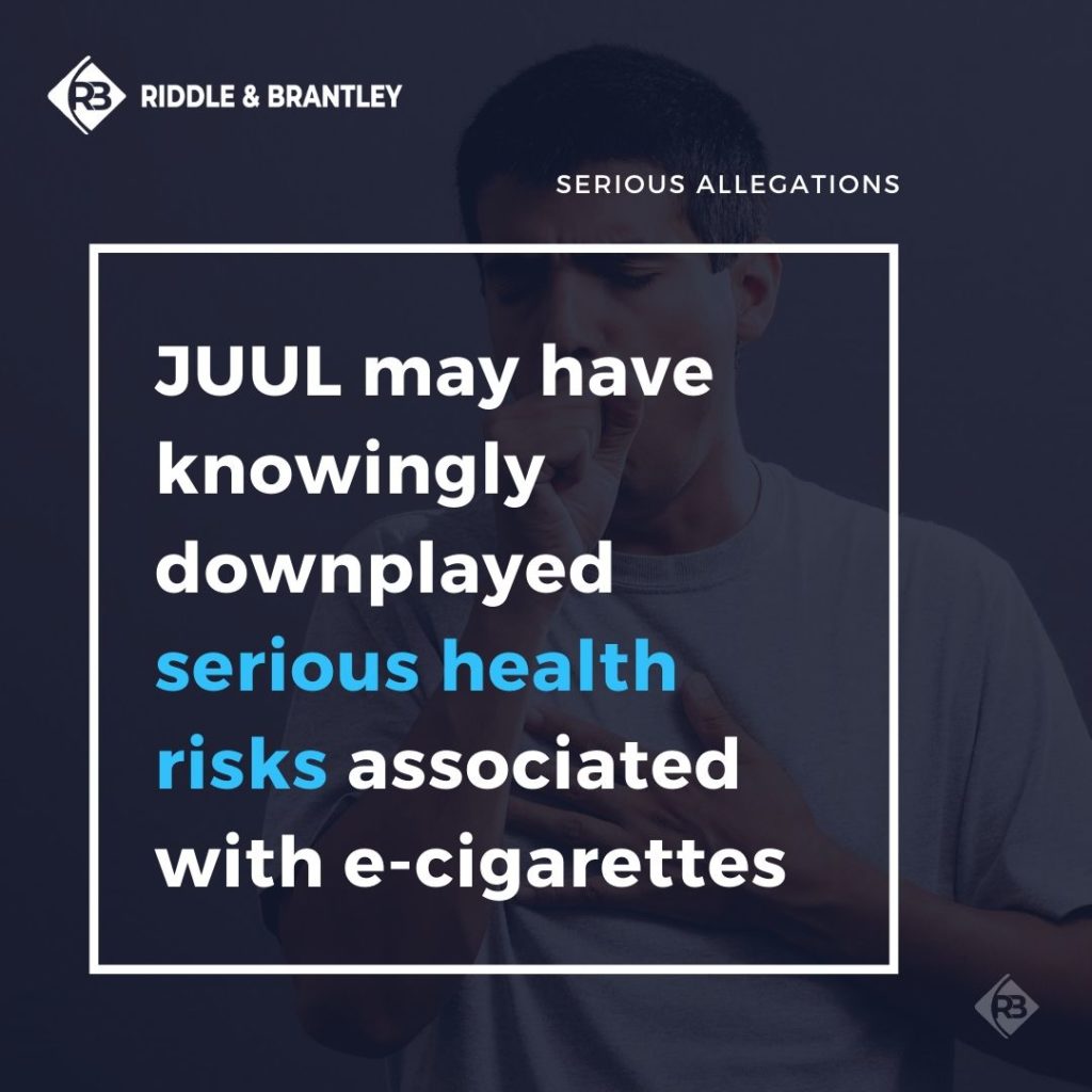 JUUL Riesgos para la salud y demandas - Riddle &amp; Brantley