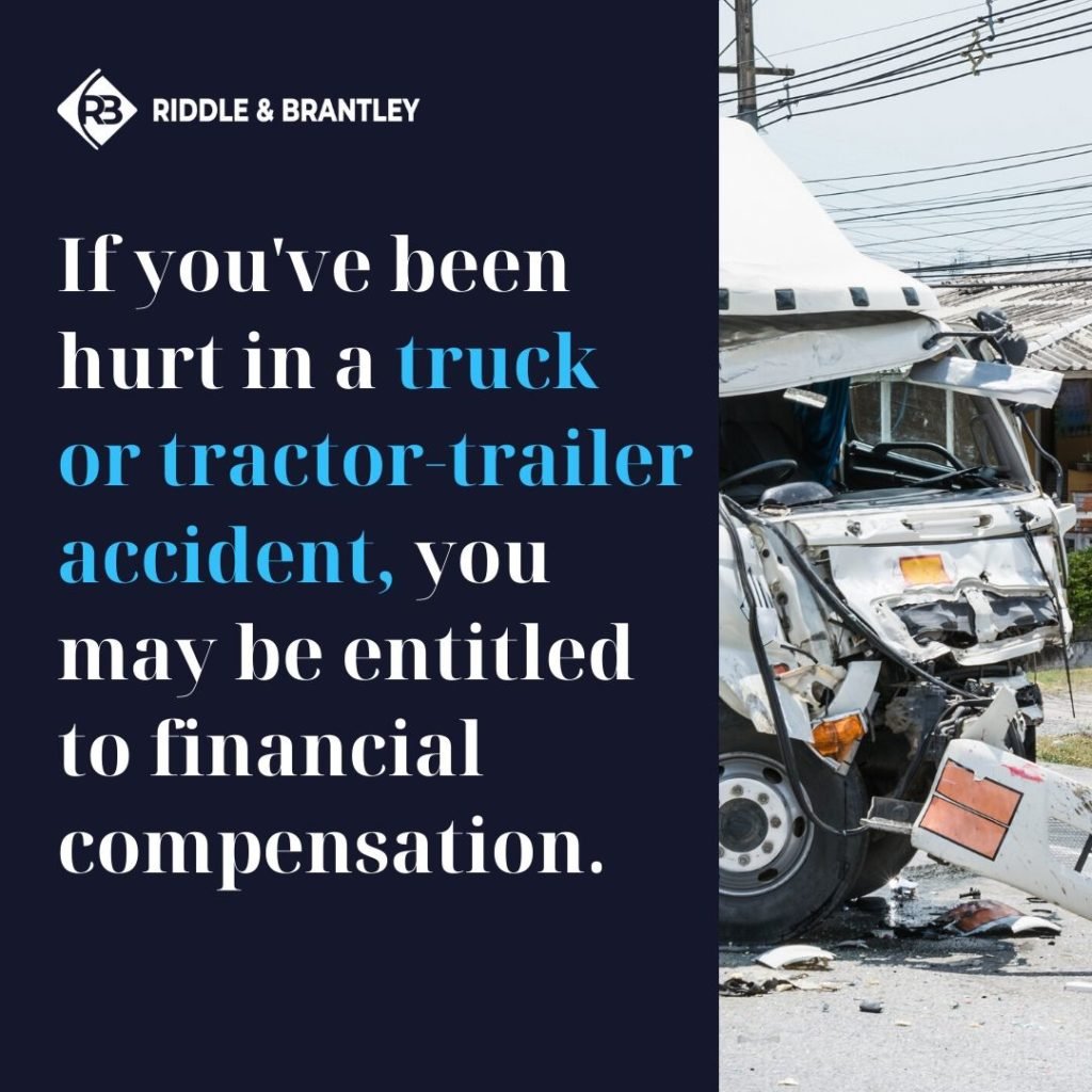 Abogado de Accidente de Camión en el Este de Carolina del Norte - Riddle &amp; Brantley