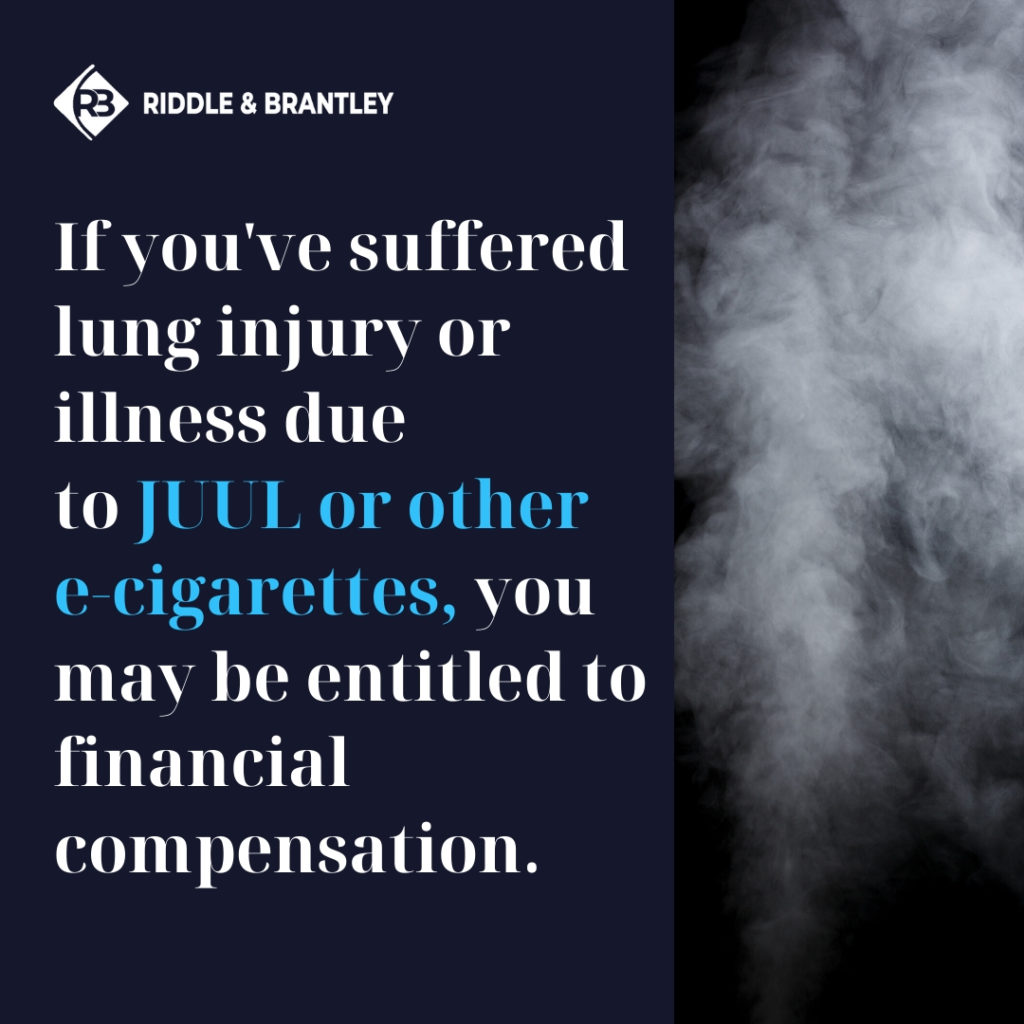 Those Injured by JUUL E-Cigarettes May Be Entitled to Compensation
