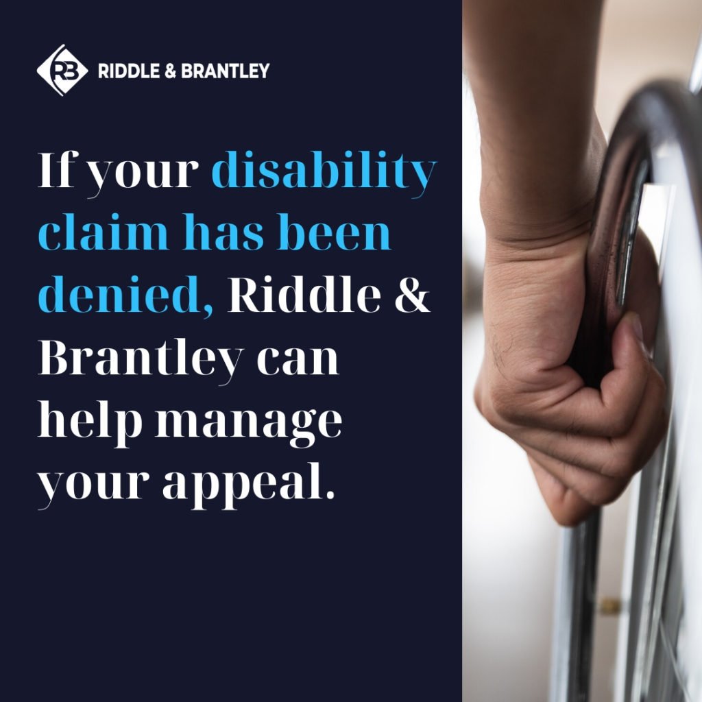 Disability Lawyer Who Can Help With Appeal - Riddle & Brantley