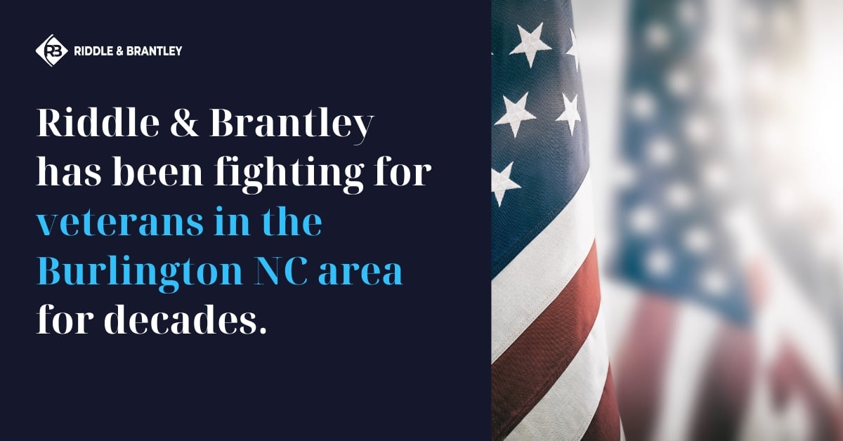 Abogado de Beneficios de Veteranos Sirviendo Burlington NC - Riddle &amp; Brantley