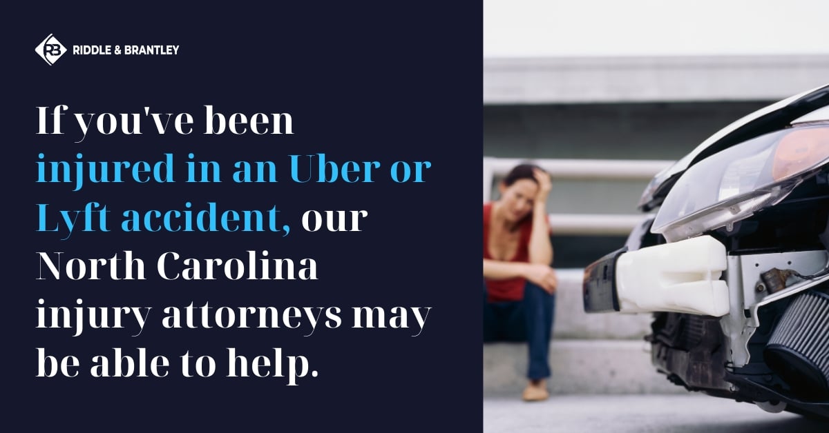 If you've been injured in an uber or lyft accident our North Carolina injury attorneys may be able to help.