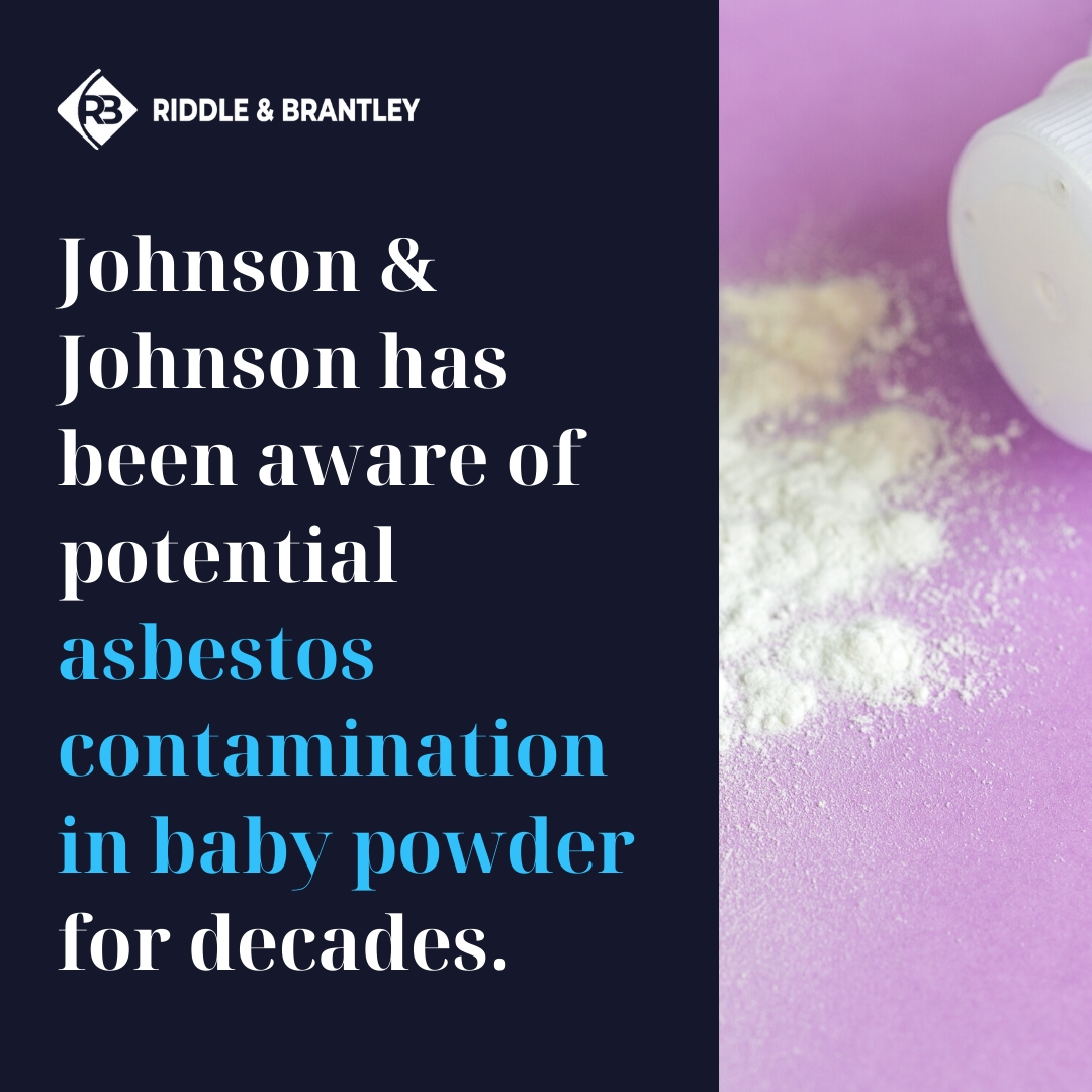 Asbestos Contamination in Baby Powder - Johnson & Johnson