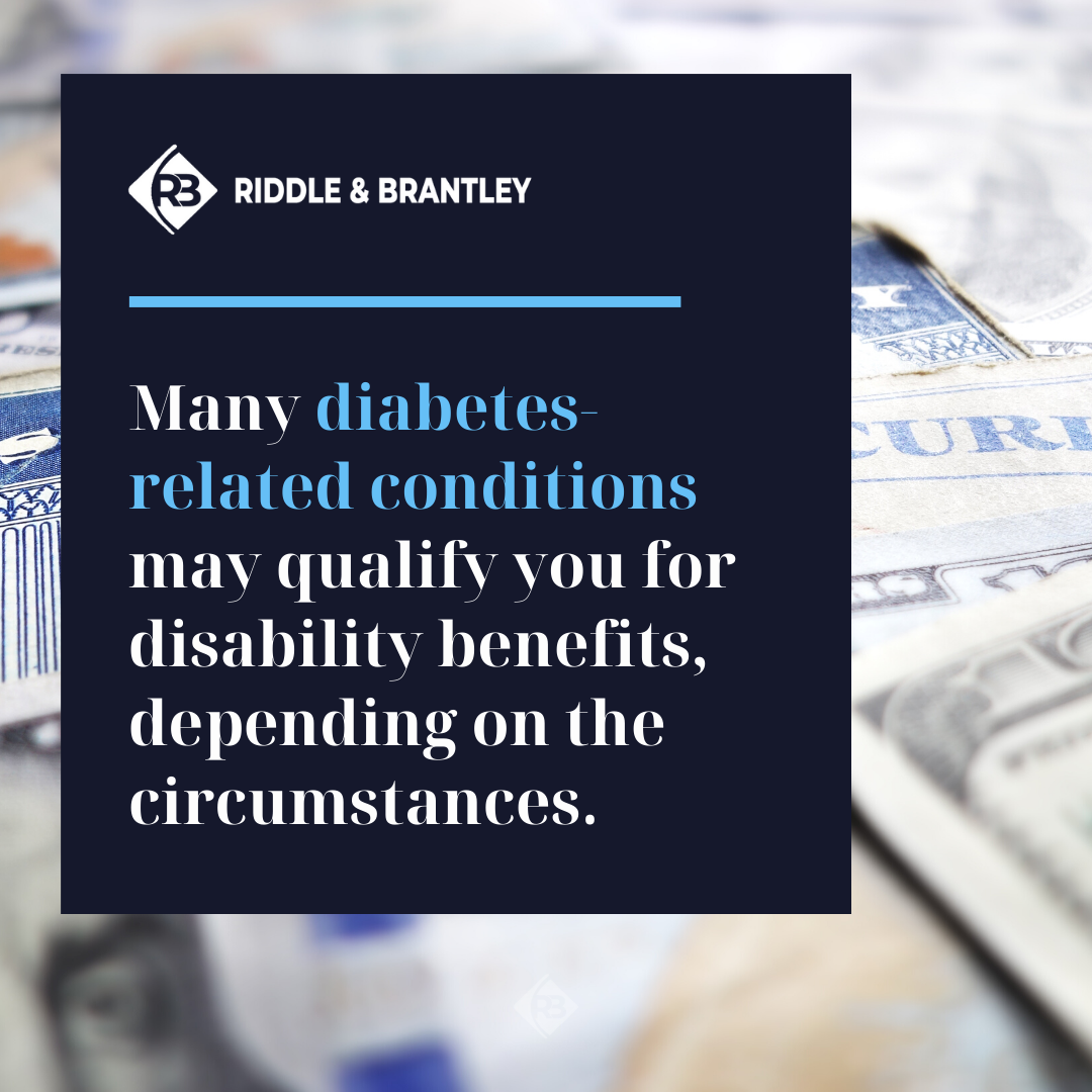 Disability Benefits for Diabetes - Riddle & Brantley
