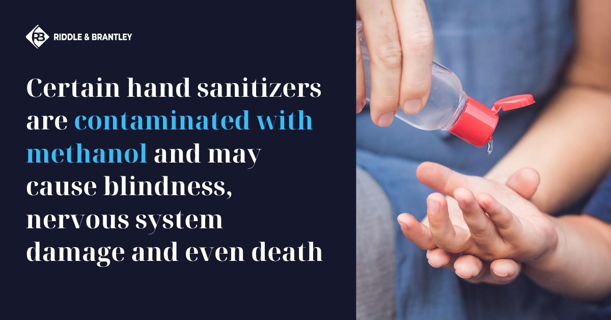 Hand Sanitizer Methanol Danger - Riddle & Brantley