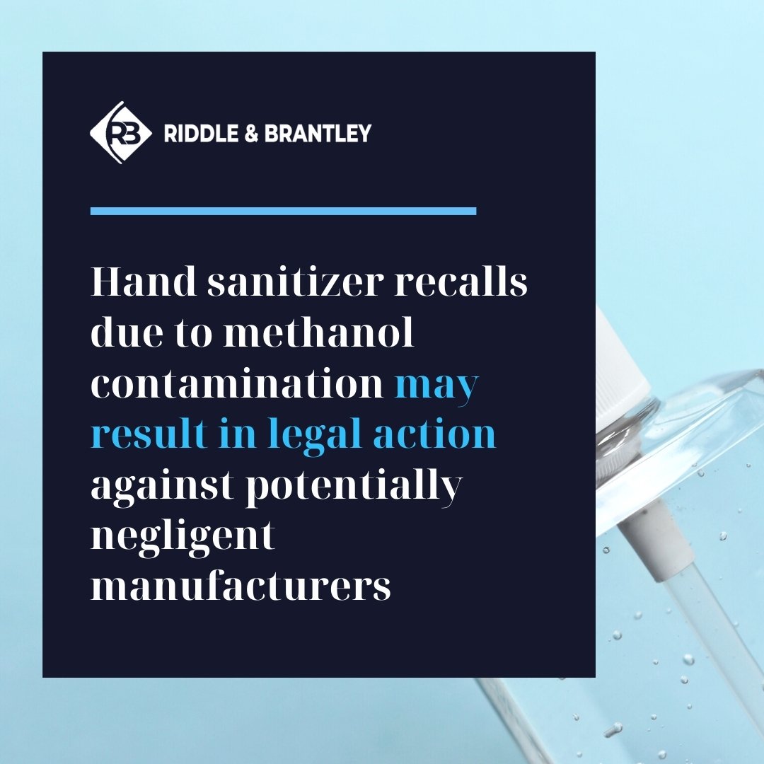 Hand Sanitizer Recalls and Legal Action - Riddle & Brantley