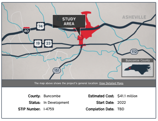 I-40 Interchange Project in Candler NC