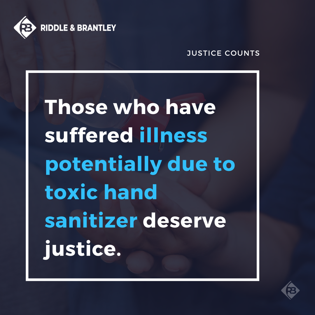 Justice for Victims of Toxic Hand Sanitizer - Riddle & Brantley