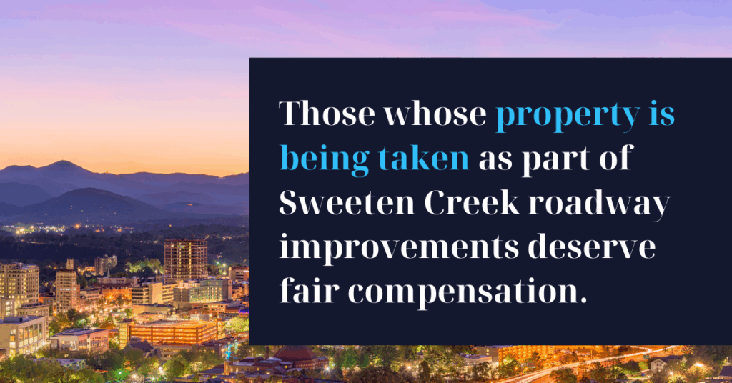 Sweeten Creek Eminent Domain Property Takings - Riddle & Riddle