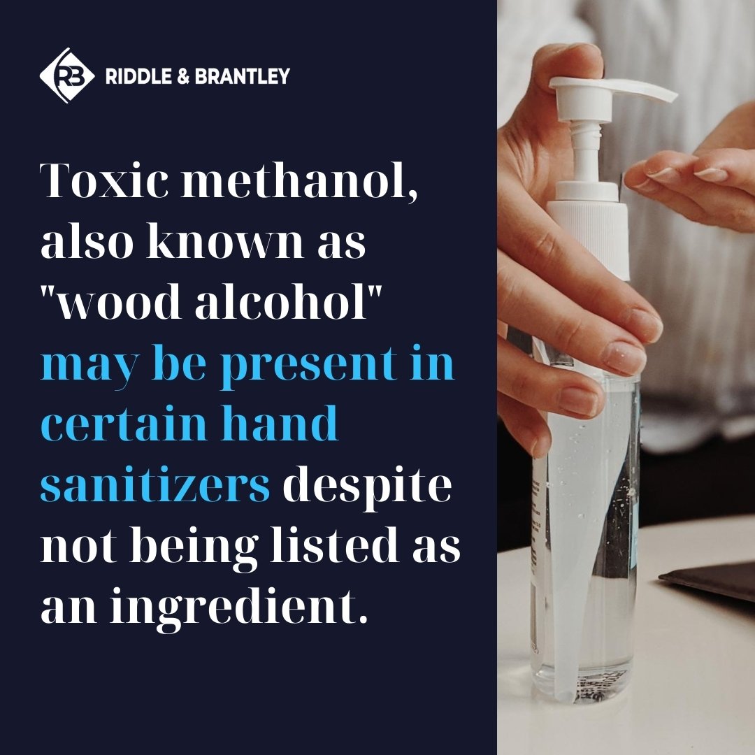 Toxic Methanol in Hand Sanitizer - Riddle & Brantley