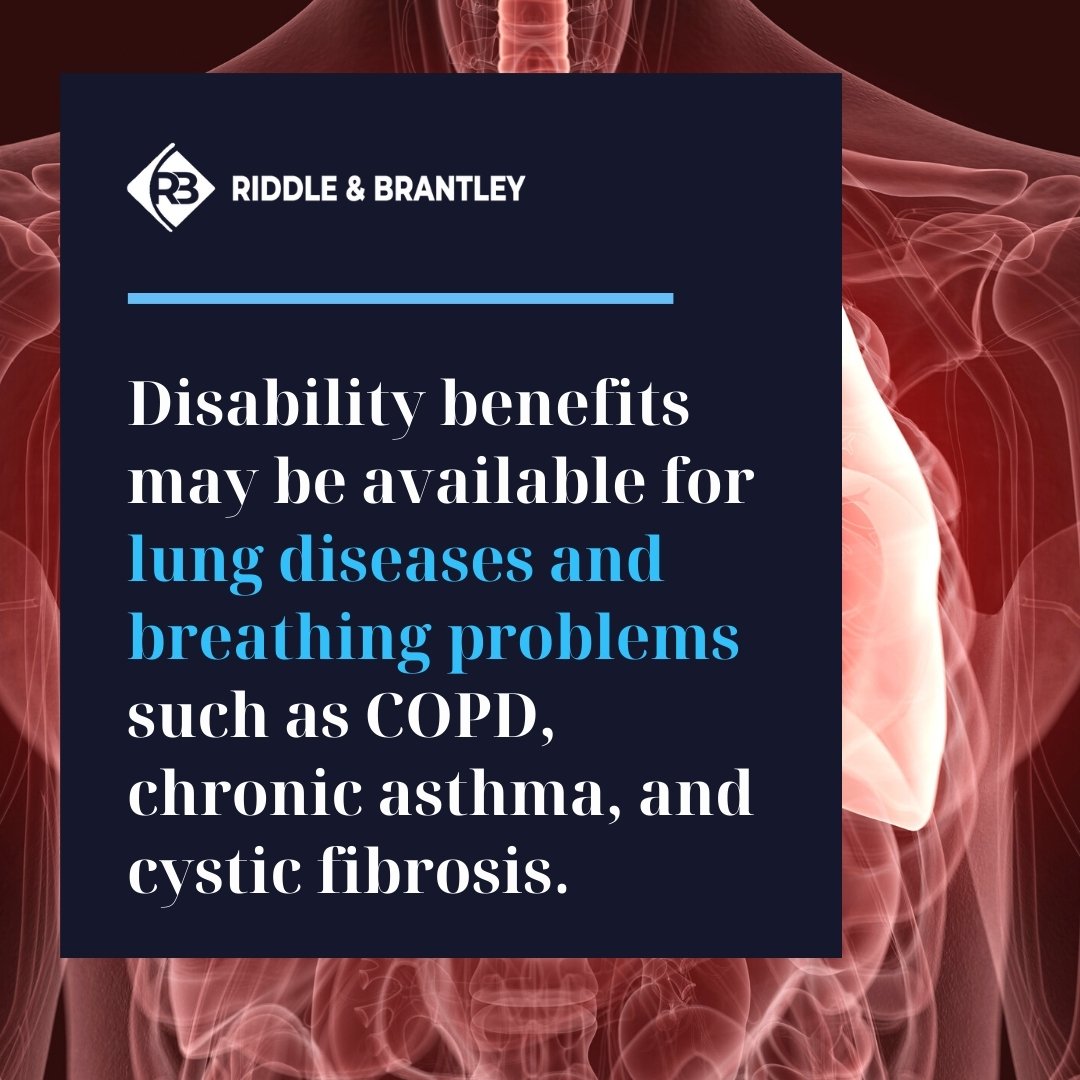 Disability for Lung Diseases and Breathing Problems - Riddle & Brantley NC Disability Lawyers