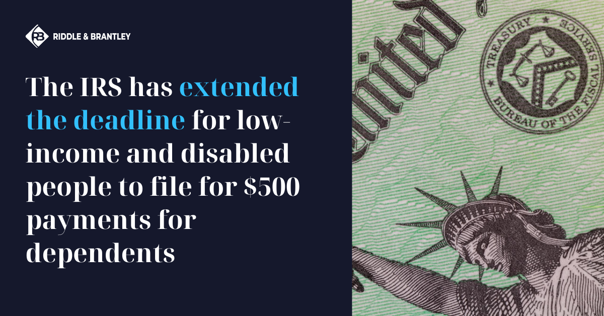 Economic Impact Payments for Dependents - Riddle & Brantley