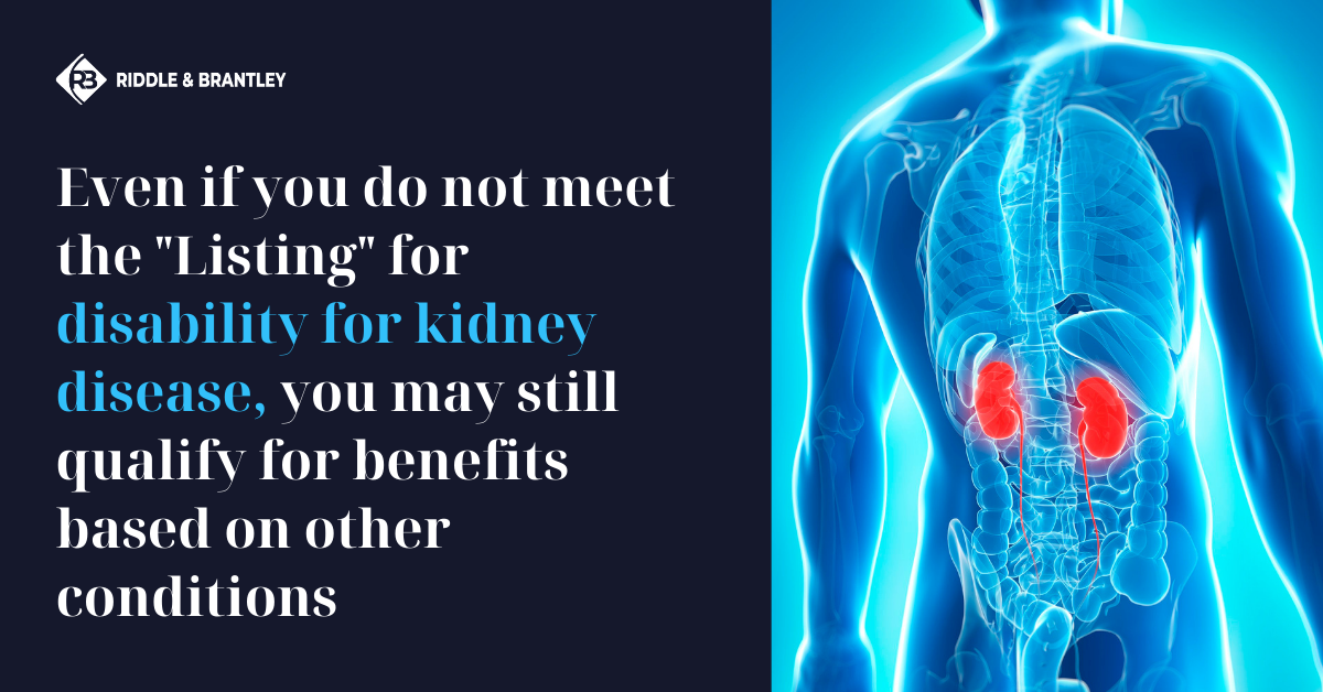 ¿Cómo puedo calificar para la discapacidad para la enfermedad renal ERC - Riddle &amp; Brantley