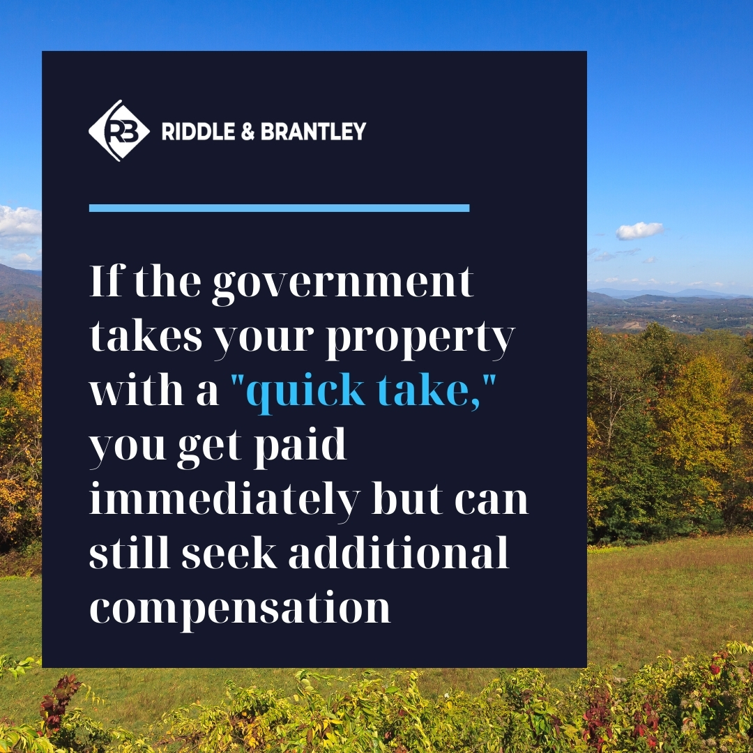 North Carolina Quick Take in Eminent Domain - Riddle & Riddle