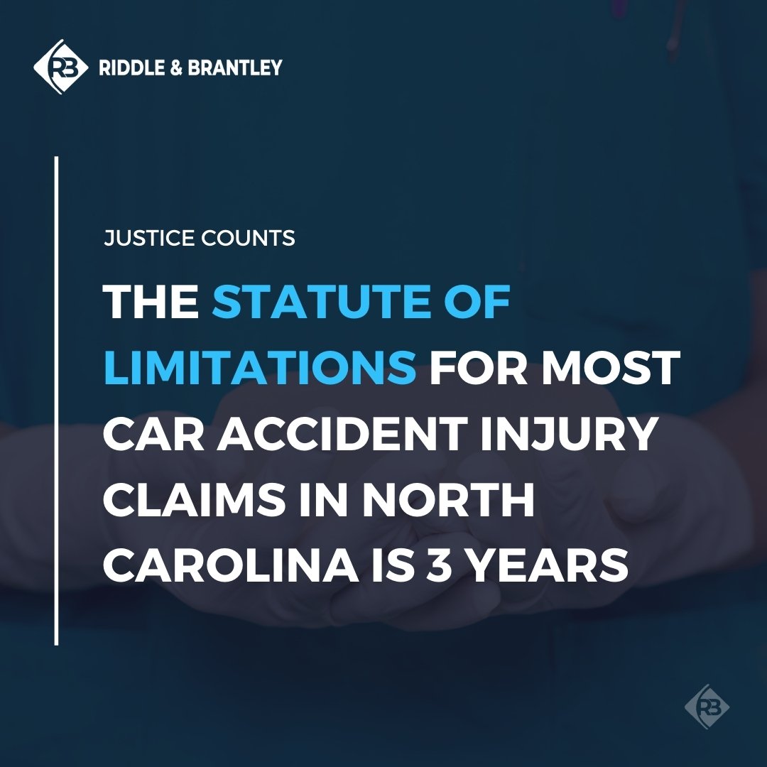 Estatuto de limitaciones para los accidentes de coche en Carolina del Norte es de 3 años - Riddle y Brantley