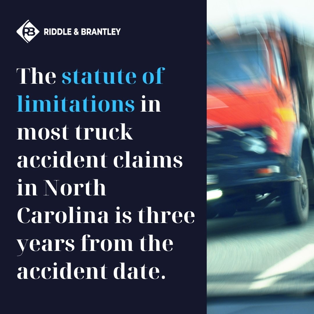 Estatuto de limitaciones en las reclamaciones de accidentes de camiones en Carolina del Norte - Riddle &amp; Brantley
