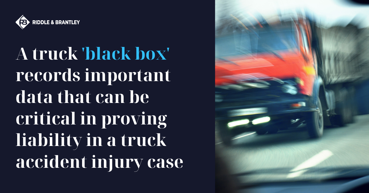 What is a Truck Black Box - data that can be critical in proving liability in a truck accident injury case