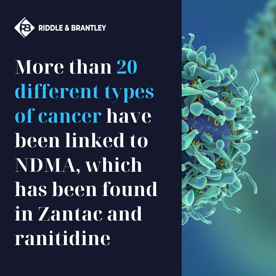 Cancers Linked to NDMA in Zantac and Ranitidine - Riddle & Brantley