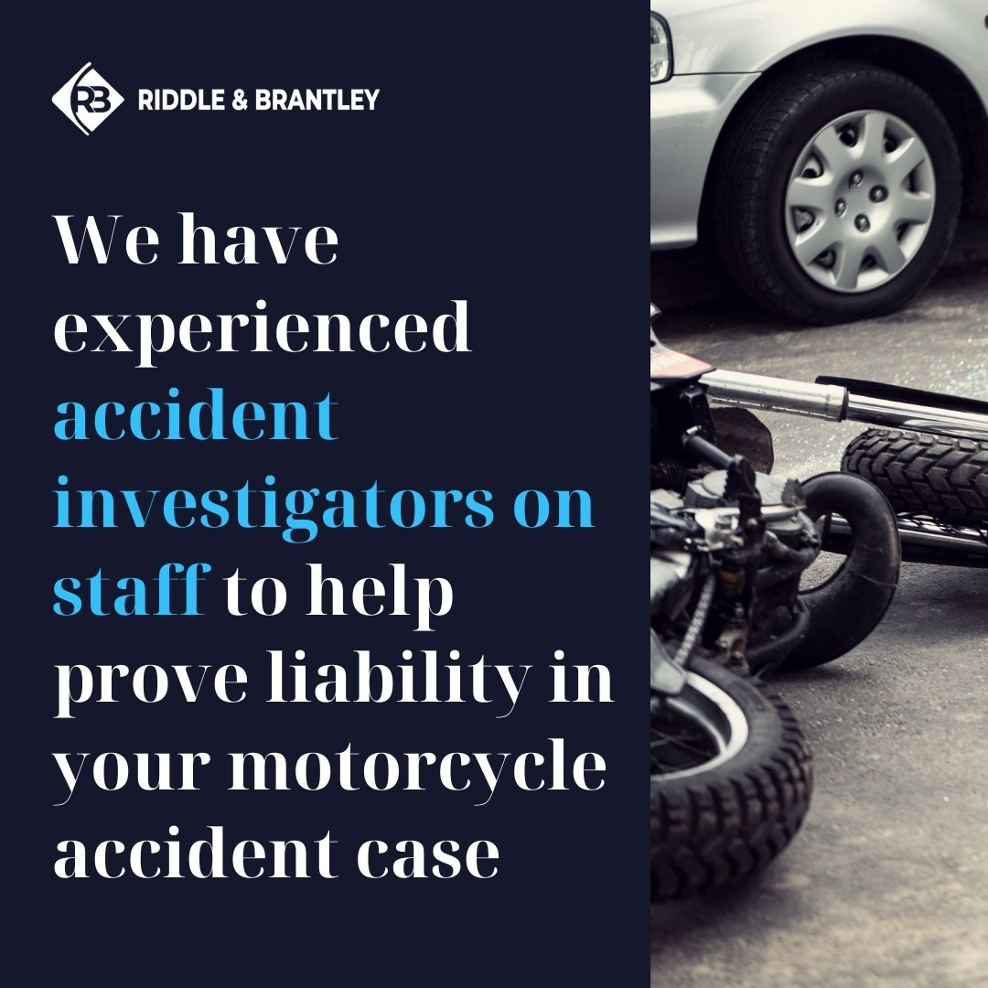 Investigadores de Accidentes de Motocicleta en Riddle &amp; Brantley