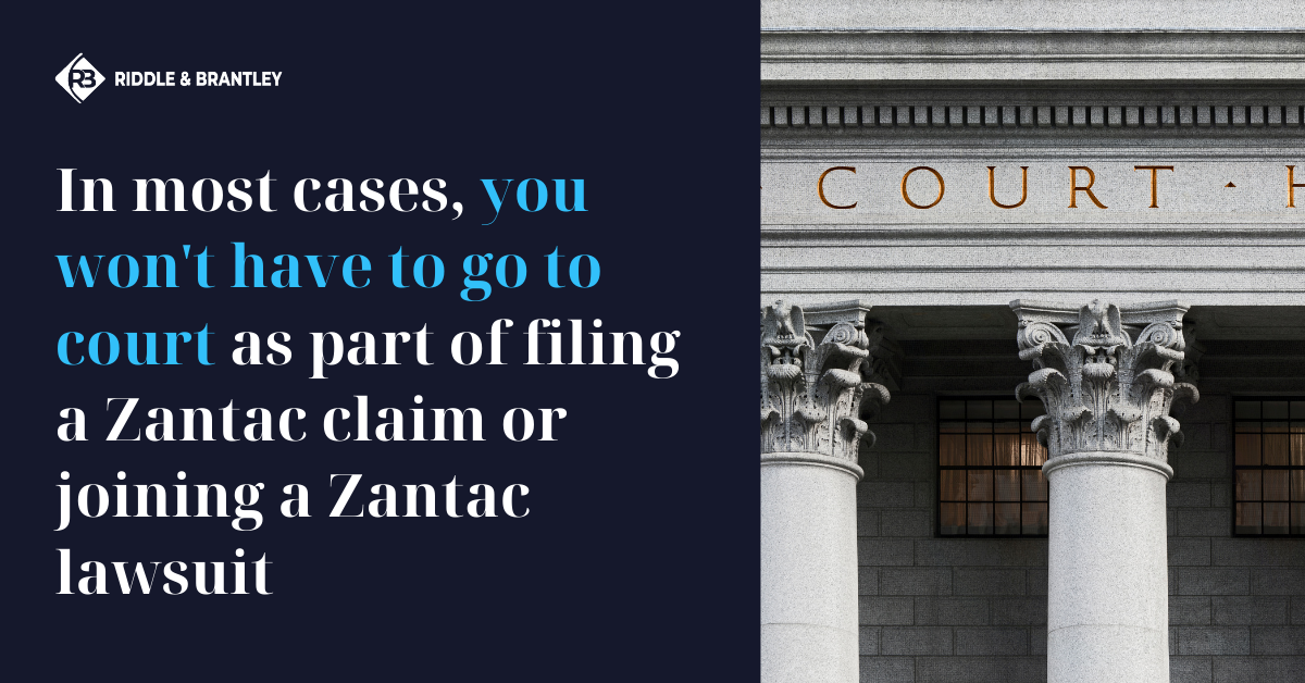 Will I Have to Go to Court for a Zantac Lawsuit or Claim_ - Riddle & Brantley