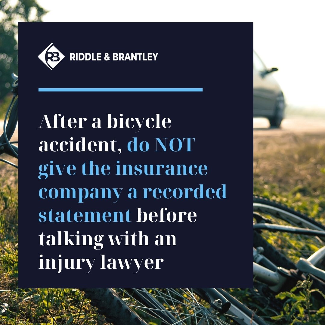 Bicycle Accident Injury Lawyers Serving Charlotte North Carolina - Riddle & Brantley