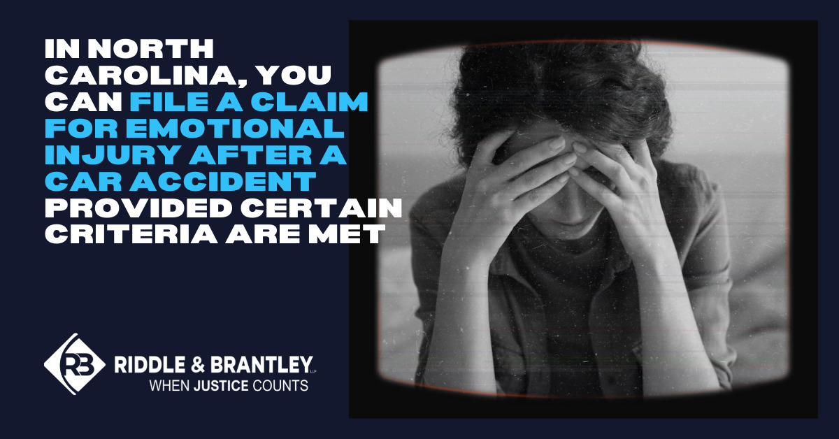 Can I Sue for Emotional Distress After a North Carolina Car Accident?