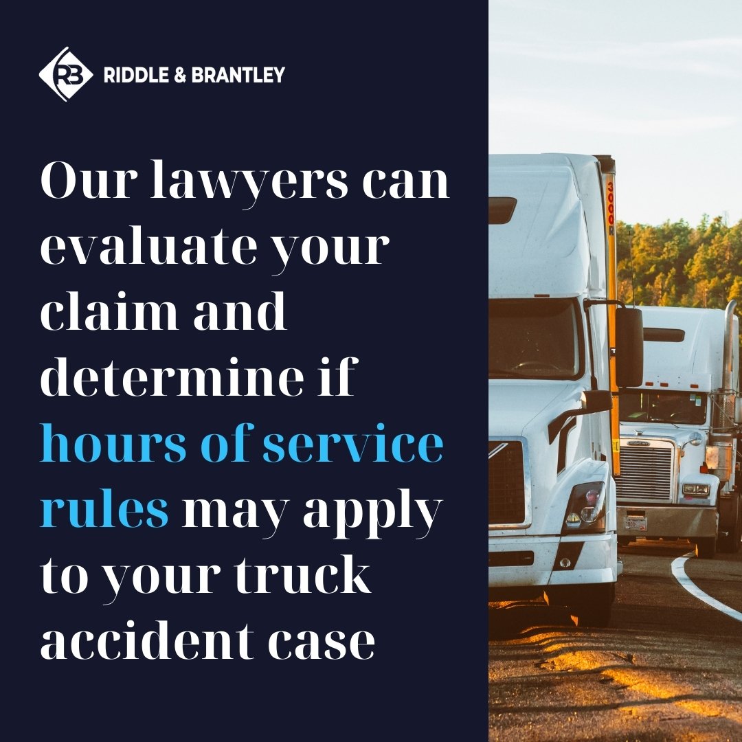 Hours of Service Laws in Personal Injury Cases - Riddle & Brantley Truck Accident Lawyers