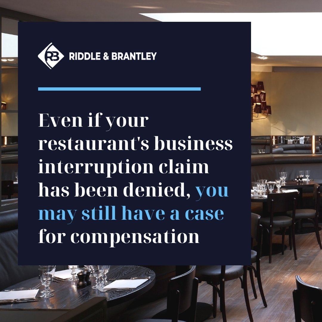 Restaurant Business Interruption Claim for Coronavirus - Riddle & Brantley