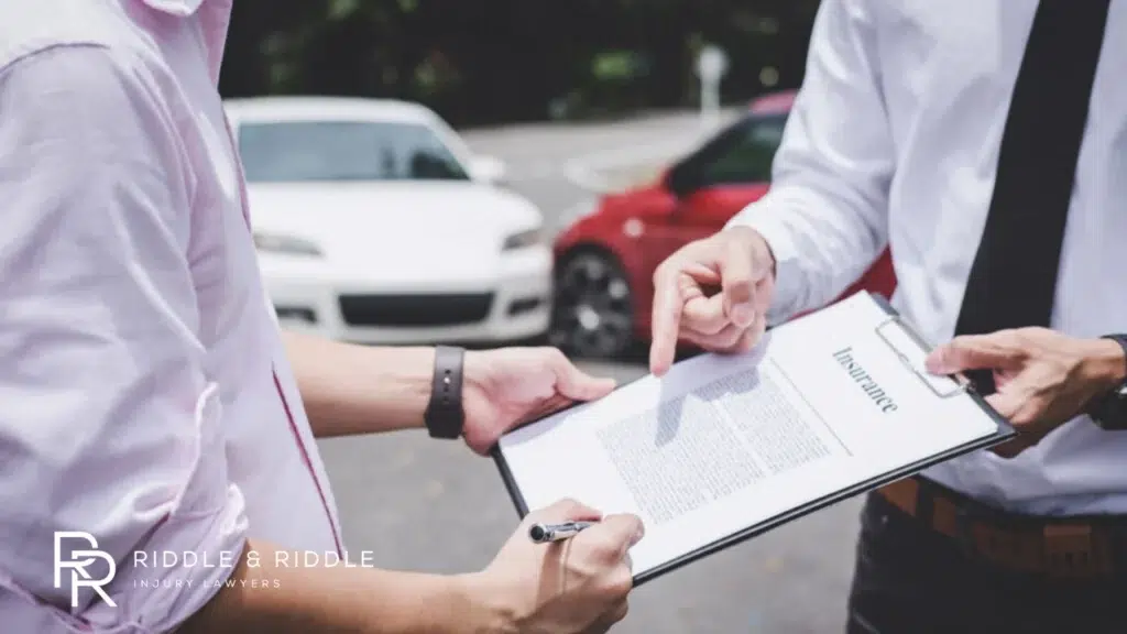 Insurance adjustor having the insured sign paperwork