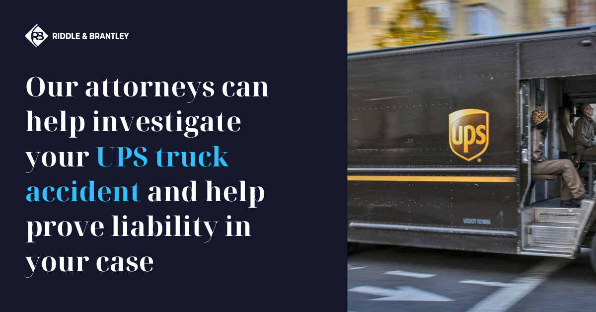 Our attorneys can help investigate your UPS truck accident and help prove liability in your case