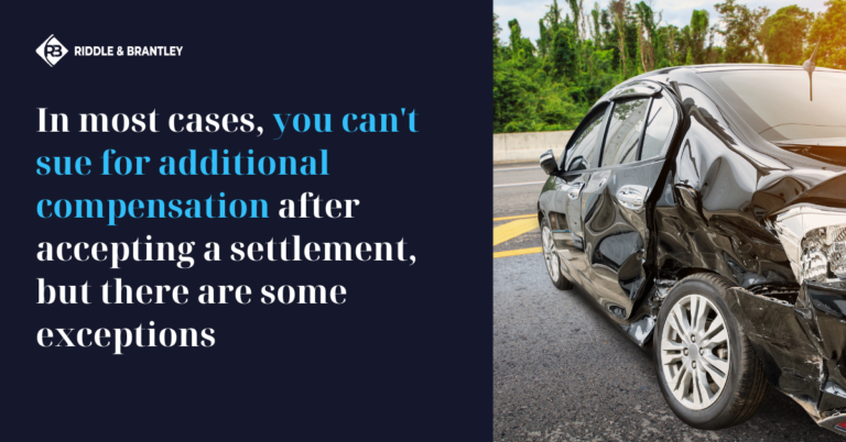 Can I Still Sue After I�ve Accepted a Car Accident