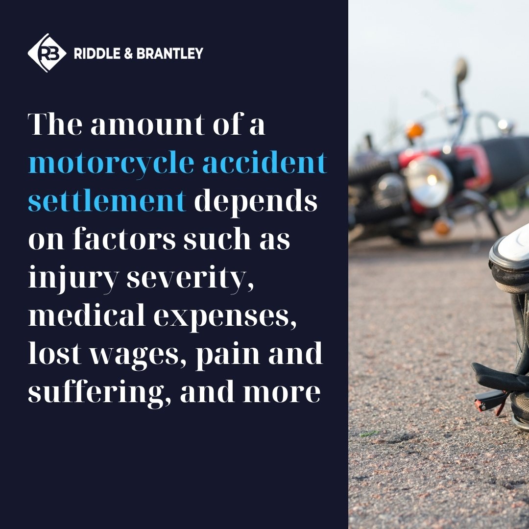 Factors Affecting a Motorcycle Accident Settlement - Riddle & Brantley