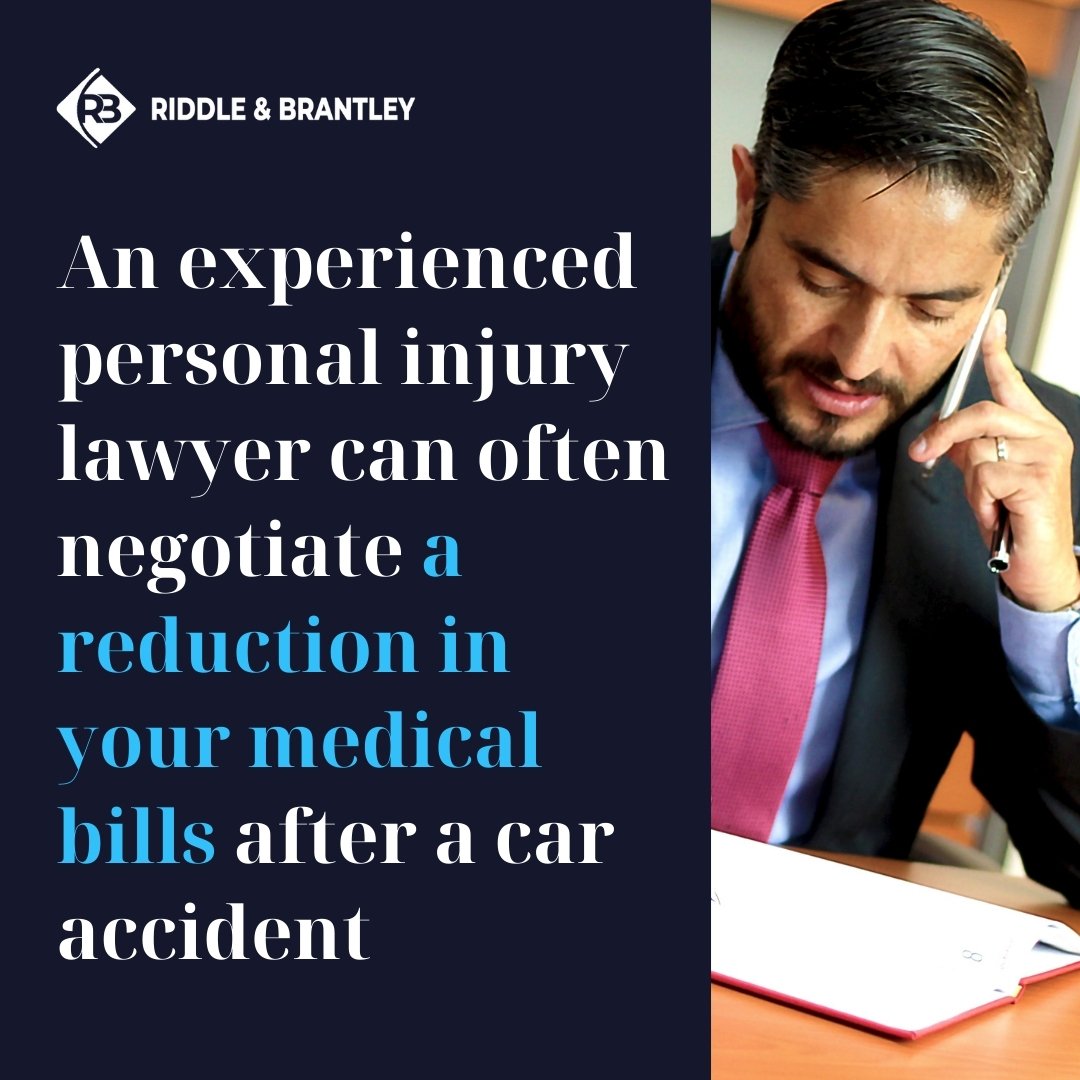 An experienced personal injury lawyer can often negotiate a reduction in your medical bills after a car accident.