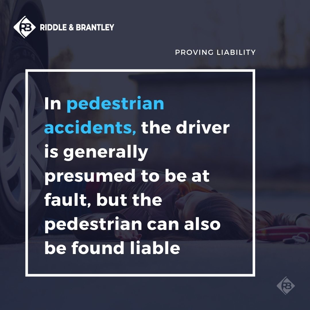 Proving Fault in Pedestrian Accidents - Riddle & Brantley