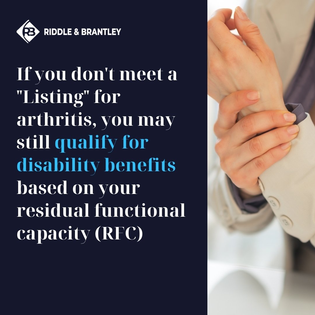 Qualifying for Disability for Arthritis Based on RFC - Riddle & Brantley