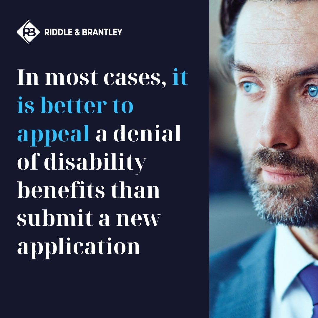 Should I Appeal a Denial of Disability Benefits - Riddle & Brantley