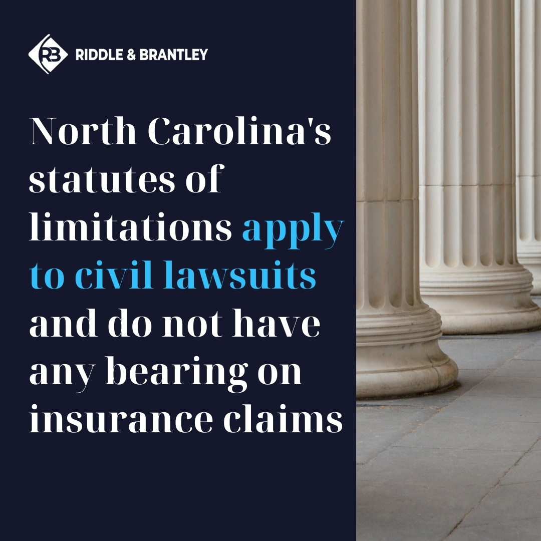 ¿Se aplica el Estatuto de Carolina del Norte de limitaciones a las reclamaciones de seguros_ - Riddle &amp; Brantley