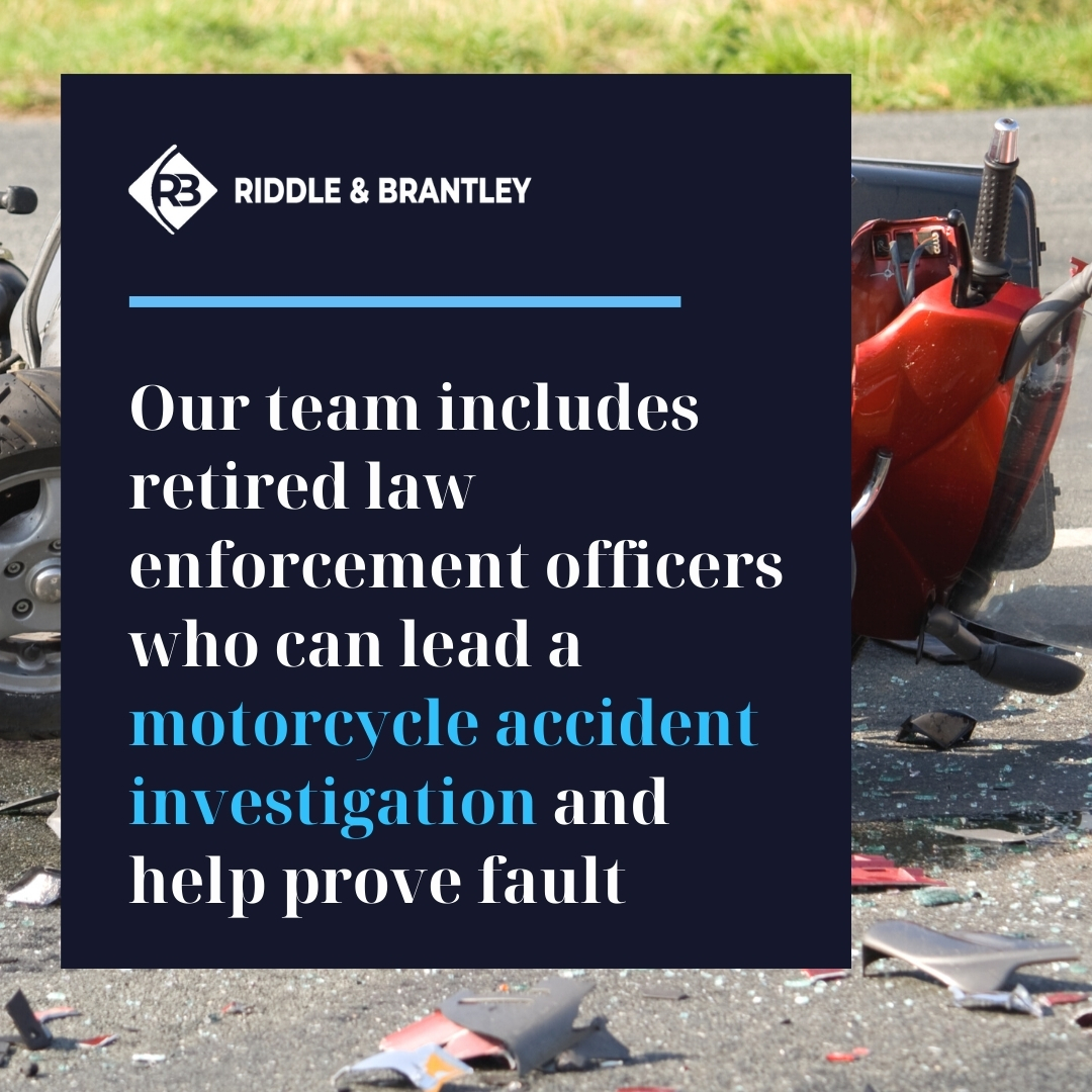 Motorcycle Accident Investigators at Riddle & Brantley - NC Injury Lawyers