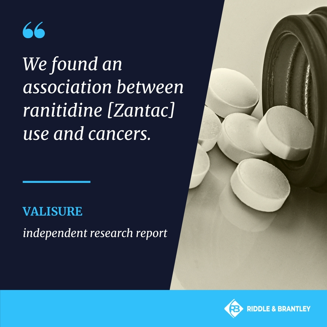 La investigación sobre Zantac revela su relación con el cáncer - Riddle &amp; Brantley