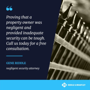 Negligent Security Attorney in North Carolina - Riddle & Riddle