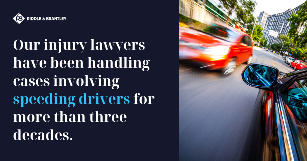 Our injury lawyers have been handling cases involving speeding drivers for more than three decades.