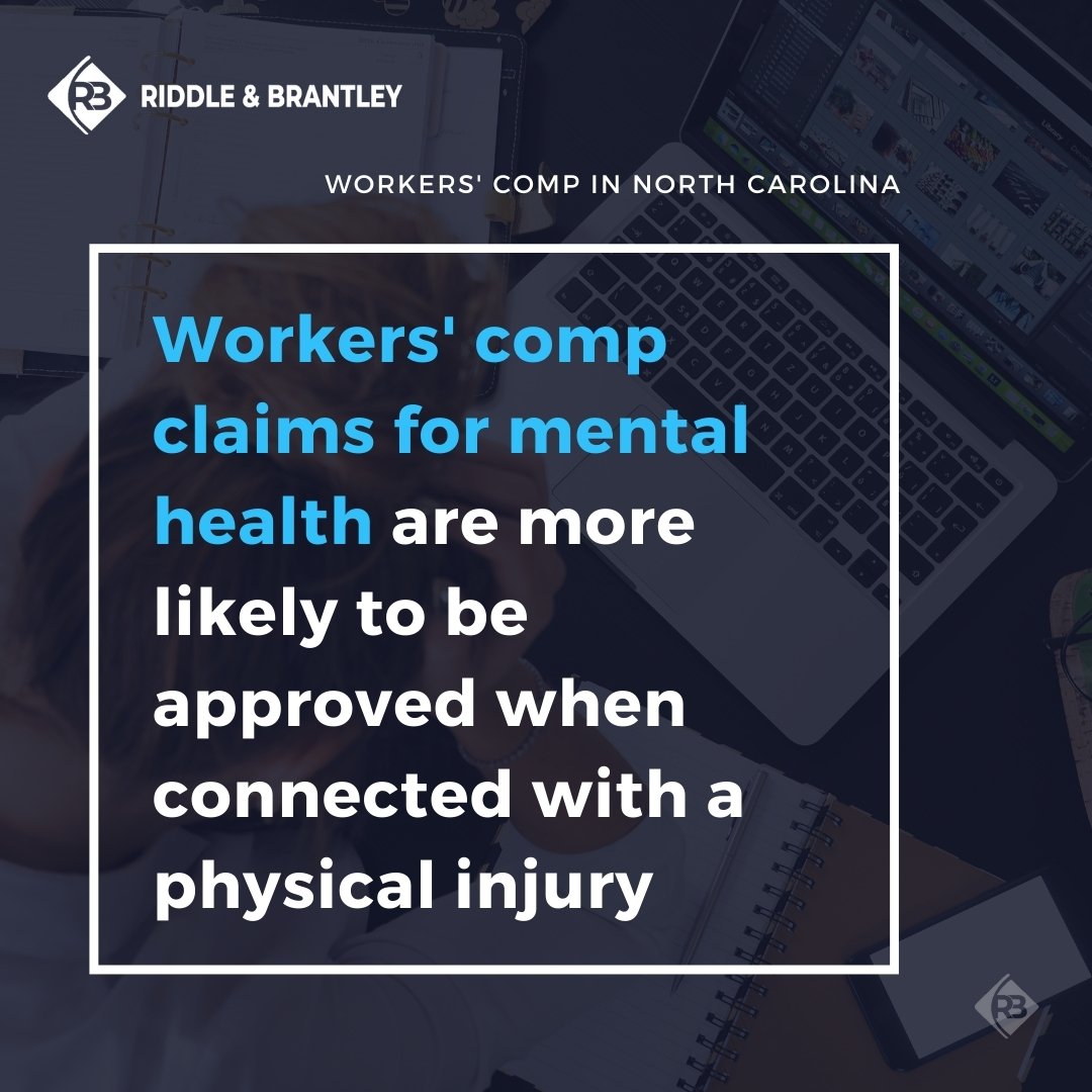 Workers Comp for mental health are more likely to be approved when connected with a physical injury - Riddle & Brantley